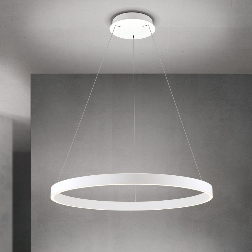 Dæmpbar LED-pendel på wire KOLK LED/80W/230V 2700/3000/4000K Ø 80 cm, hvid