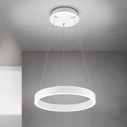 Orion - Dæmpbar LED-pendel på wire KOLK LED/40W/230V 2700/3000/4000K Ø 40 cm hvid