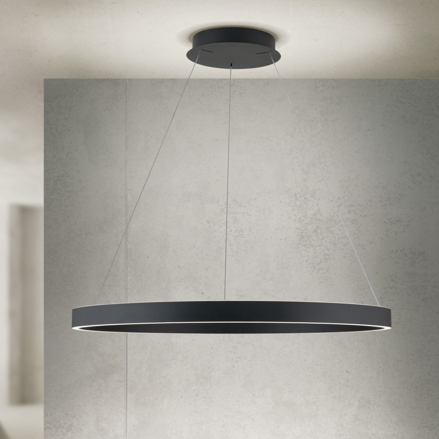 LED dæmpbar pendel på kabel KOLK LED/80W/230V 2700/3000/4000K diameter 80 cm sort