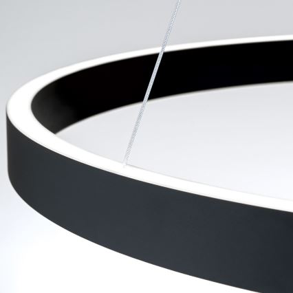 LED dæmpbar pendel på kabel KOLK LED/80W/230V 2700/3000/4000K diameter 80 cm sort