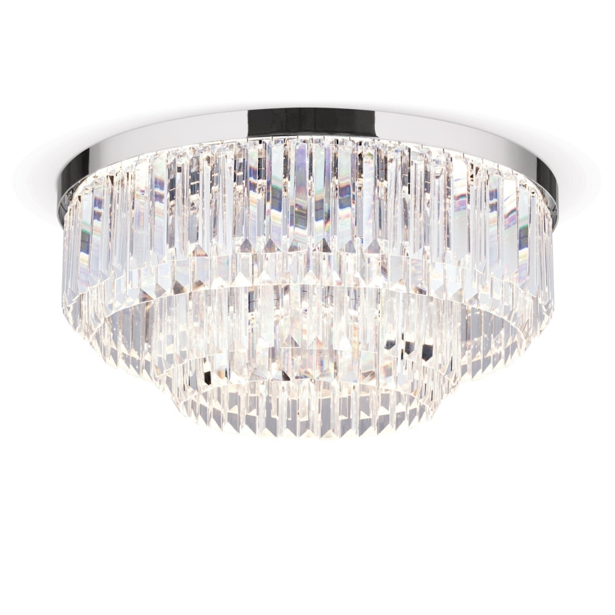 LED Loftlampe i krystal dæmpbar PRISM LED/80W/230V diameter 55 cm skinnende krom
