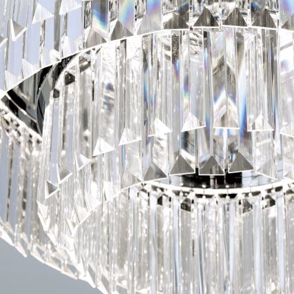 LED Loftlampe i krystal dæmpbar PRISM LED/80W/230V diameter 55 cm skinnende krom
