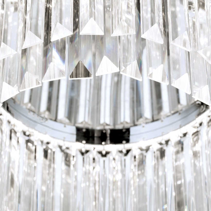 LED Loftlampe i krystal dæmpbar PRISM LED/80W/230V diameter 55 cm skinnende krom