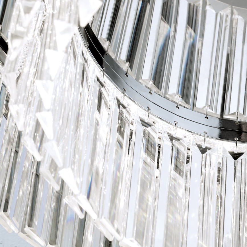 LED Loftlampe i krystal dæmpbar PRISM LED/80W/230V diameter 55 cm skinnende krom