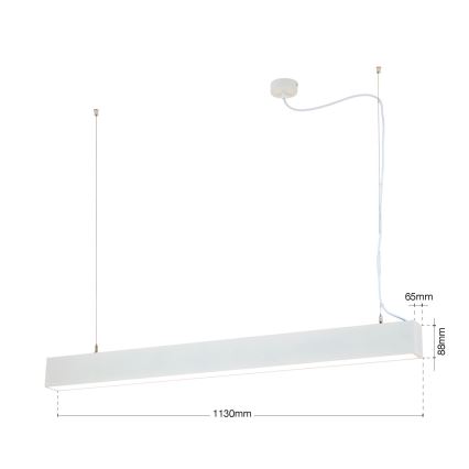LED loft-/pendellampe 2-i-1 PALKKI LED/38W/230V 3000/4000/5000K hvid
