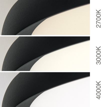 LED-loftlampe KANT LED/30W/230V 2700/3000/4000K Ø 40 cm sort