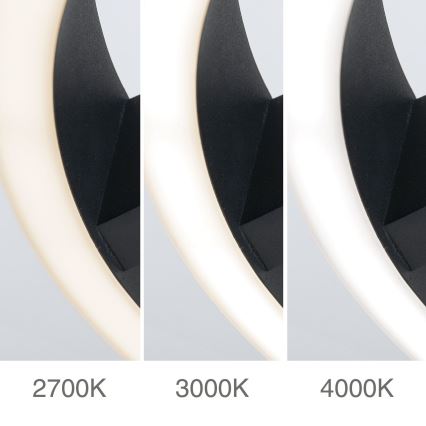 LED loftlampe KOLK LED/40W/230V 2700/3000/4000K Ø 40 cm sort