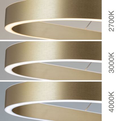 LED-lysekrone på wire CARRARA LED/80W/230V 2700/3000/4000K guld