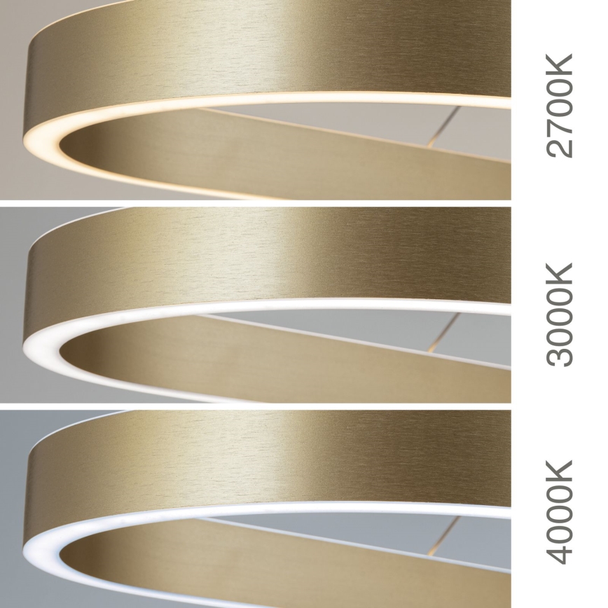 LED-lysekrone på wire CARRARA LED/80W/230V 2700/3000/4000K guld