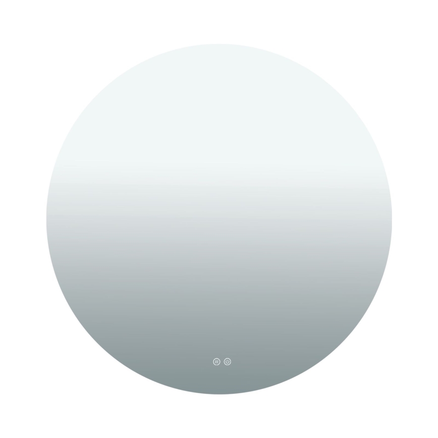 LED vægmonteret opvarmet badeværelsesspejl med bagbelysning FOCUS LED/27W/230V 3000/4200/6000K Ø 80 cm IP44