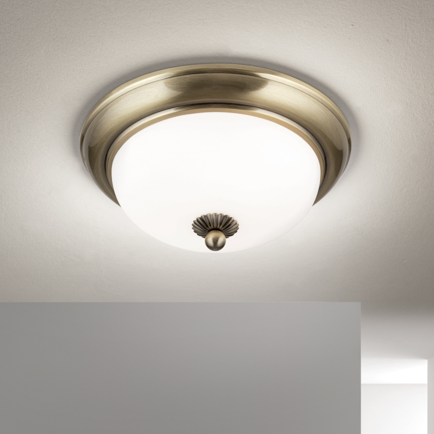 Loftlampe EMPIRA 2xE14/40W/230V Ø 26,5 cm bronze