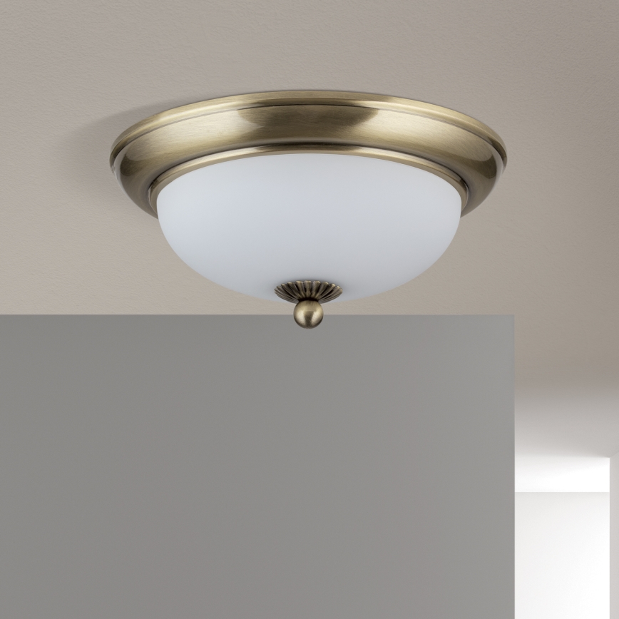 Loftlampe EMPIRA 2xE14/40W/230V Ø 26,5 cm bronze