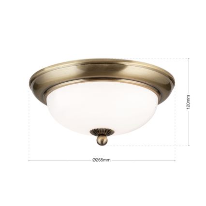 Loftlampe EMPIRA 2xE14/40W/230V Ø 26,5 cm bronze