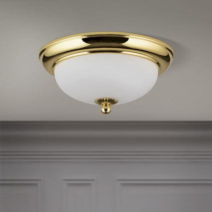 Loftlampe EMPIRA 2xE14/40W/230V diameter 26,5 cm guld