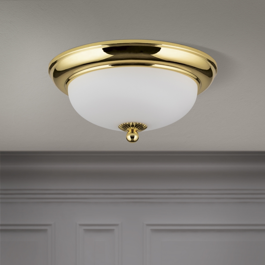 Loftlampe EMPIRA 2xE14/40W/230V diameter 26,5 cm guld