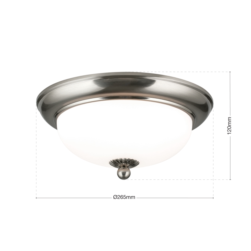 Loftlampe EMPIRA 2xE14/40W/230V Ø 26,5 cm mat krom