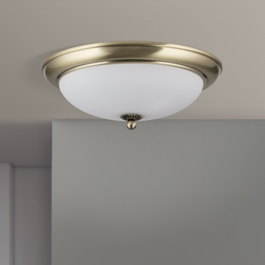 Loftlampe EMPIRA 2xE27/40W/230V Ø 35,5 cm bronze