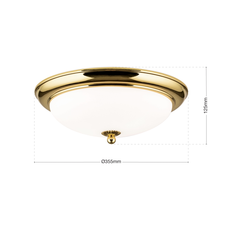 Loftlampe EMPIRA 2xE27/40W/230V Ø 35,5 cm guld