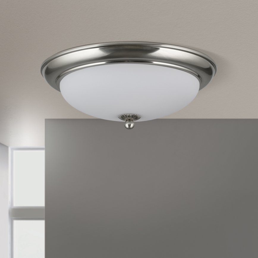 Loftlampe EMPIRA 2xE27/40W/230V Ø 35,5 cm mat krom