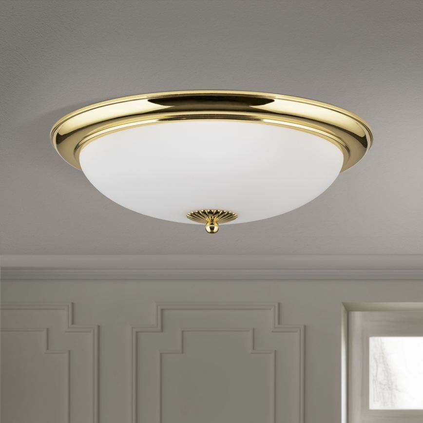 Loftlampe EMPIRA 3xE27/40W/230V Ø48 cm, guld