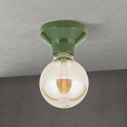 Loftlampe FROST 1xE27/60W/230V grøn