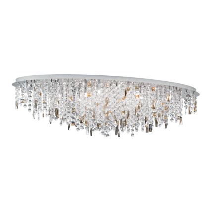 Loftlampe i krystal CRYSTALRIVER 21xG9/40W/230V skinnende krom