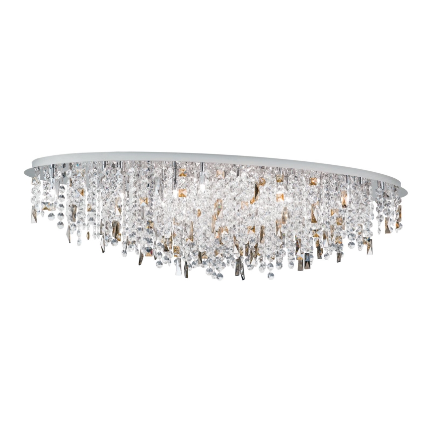 Loftlampe i krystal CRYSTALRIVER 21xG9/40W/230V skinnende krom