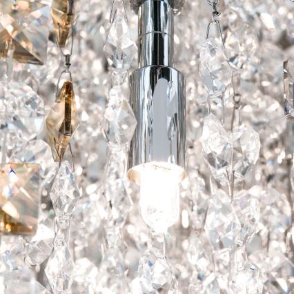 Loftlampe i krystal CRYSTALRIVER 21xG9/40W/230V skinnende krom