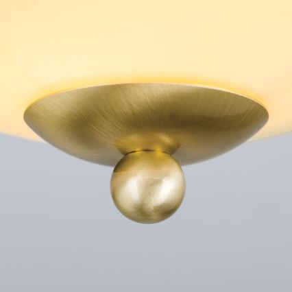 Loftlampe LANDHAUS 1xE27/60W/230V, Ø 21 cm, messing/beige/blå
