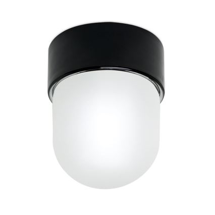 Loftlampe OSTIA 1xE27/40W/230V Ø 9,8 cm sort