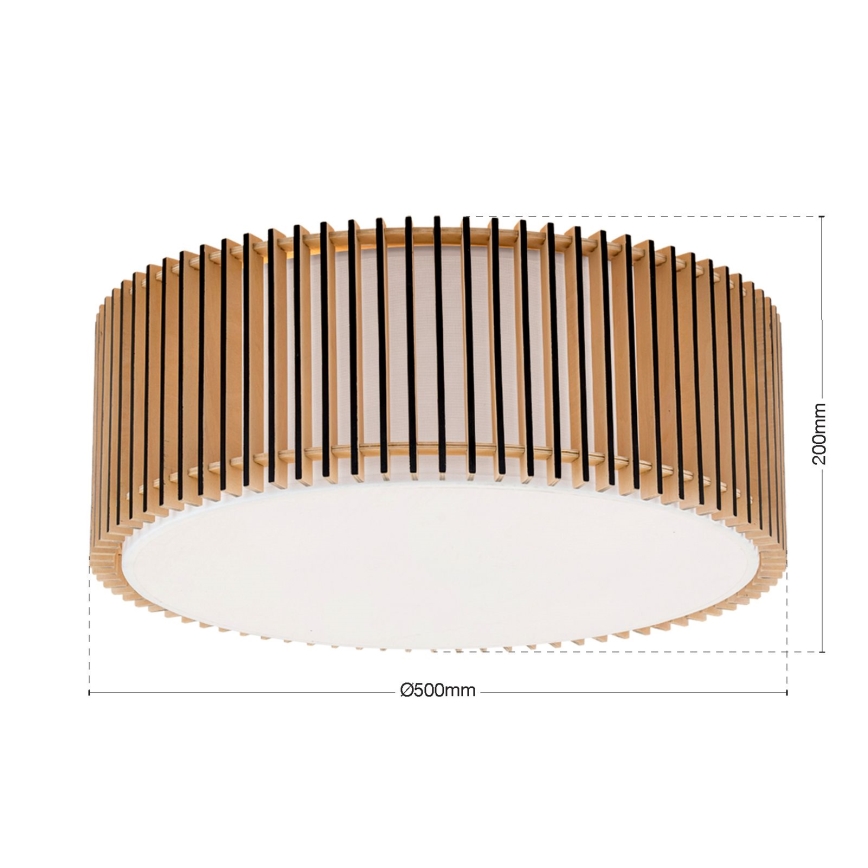 Loftlampe TARTA 3xE27/40W/230V diameter 50 cm beige