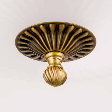 Pendel med kædeophæng ROCCA 9xE27/60W/230V diameter 75 cm bronze/hvid