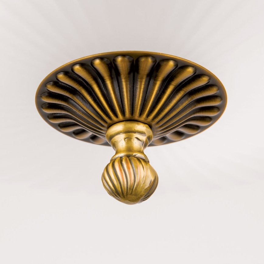 Pendel med kædeophæng ROCCA 9xE27/60W/230V diameter 75 cm bronze/hvid