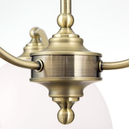 Pendel med kædeophæng OLD LAMP 3xE27/40W/230V diameter 65 cm hvid/messing