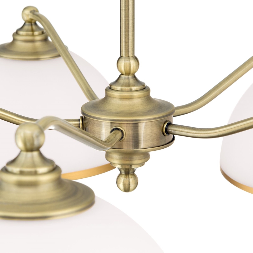 Pendel med kædeophæng OLD LAMP 5xE27/40W/230V diameter 75 cm hvid/messing