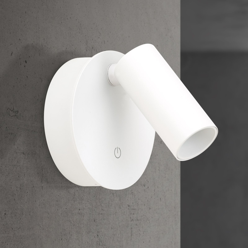 LED dæmpbar genopladelig berøringsbetjent vægspot LUXY LED/1W/5V 2200 mAh 2700/3000/4000K hvid