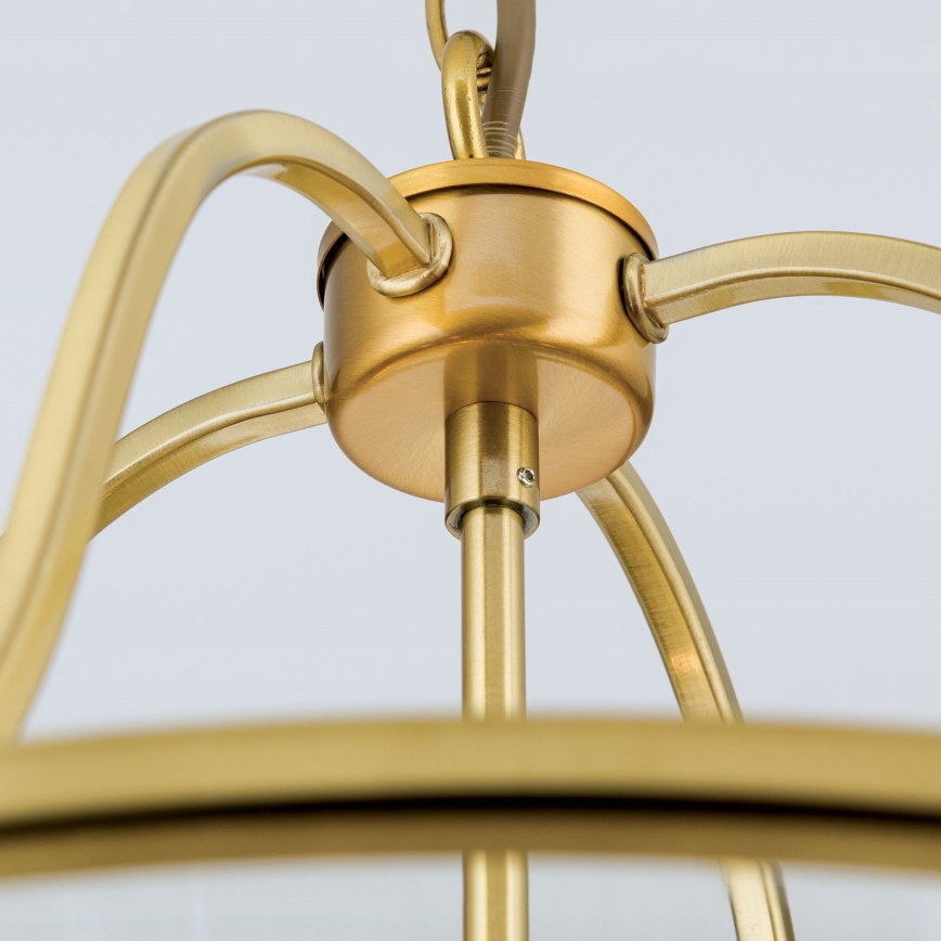 Lysekrone på kæde BRUNO 6xE14/40W/230V Ø 43 cm guld