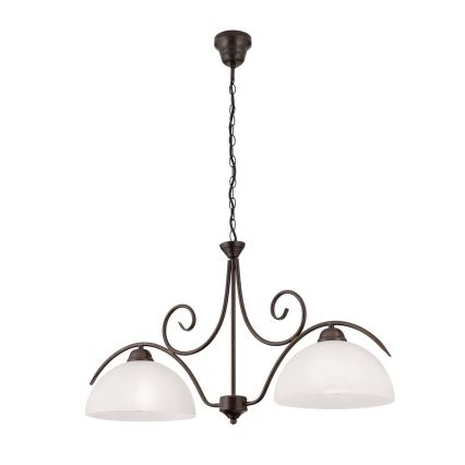 Orion - Lysekrone på kæde RULA 2xE27/40W/230V hvid/bronze