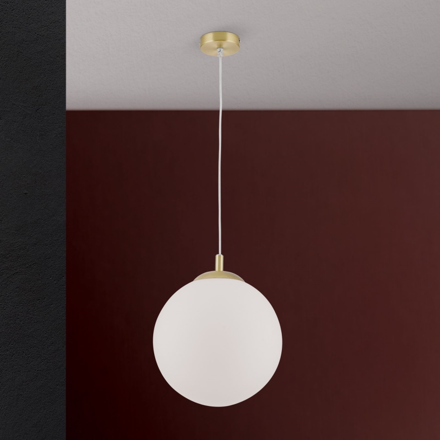 Pendel på ledning MADIS 1xE27/60W/230V guldfarvet