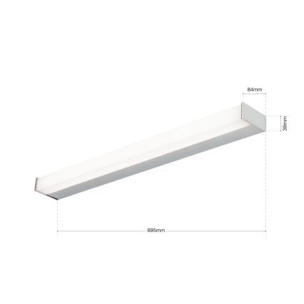 LED spejlbelysning MARILYN LED/17W/230V 69,5 cm skinnende krom
