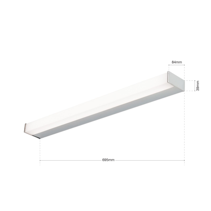 LED spejlbelysning MARILYN LED/17W/230V 69,5 cm skinnende krom