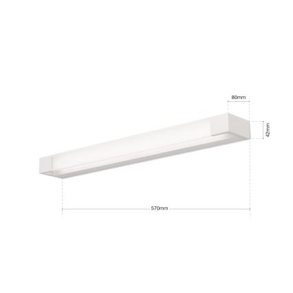LED spejllampe til badeværelse MARILYN LED/21W/230V 57 cm IP44 hvid