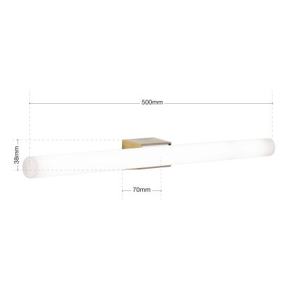 LED væglampe VISAGIST 1xS14d/8W/230V messing