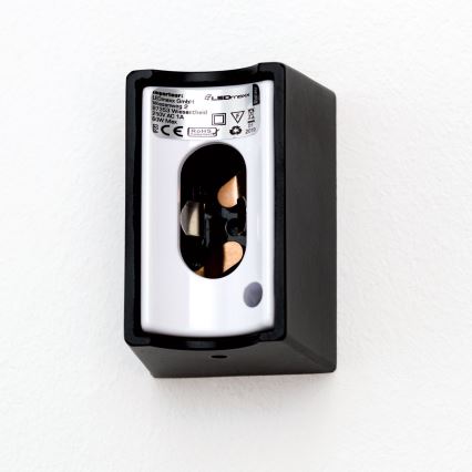 LED væglampe VISAGIST 1xS14d/8W/230V sort