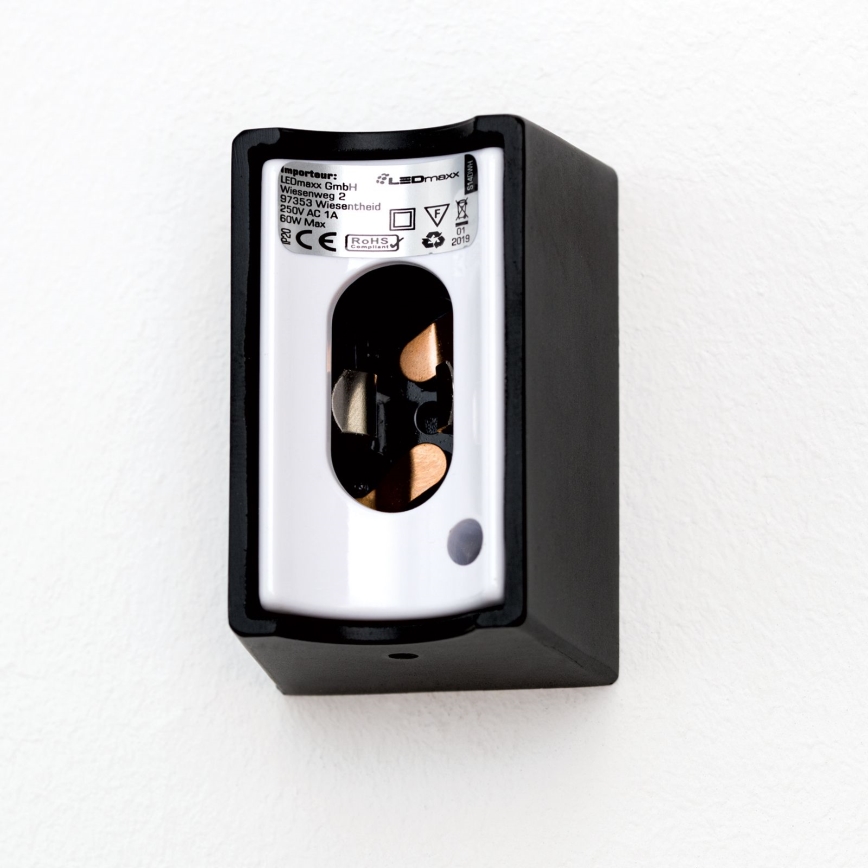 LED væglampe VISAGIST 1xS14d/8W/230V sort