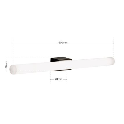 LED væglampe VISAGIST 1xS14d/8W/230V sort