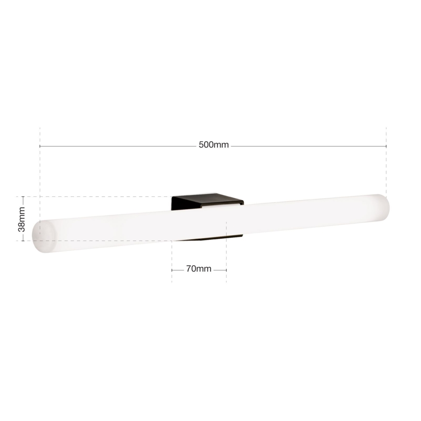 LED væglampe VISAGIST 1xS14d/8W/230V sort