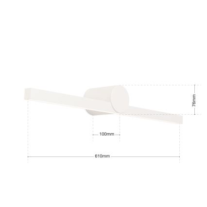 LED spejllampe til badeværelse BEAUTY LED/12W/230V 61 cm IP54 hvid