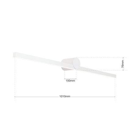 LED spejllampe til badeværelse BEAUTY LED/24W/230V 101 cm IP54 hvid
