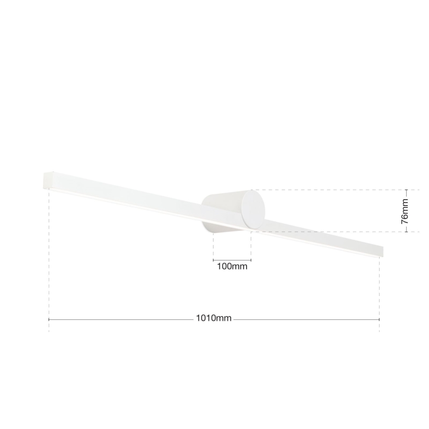 LED spejllampe til badeværelse BEAUTY LED/24W/230V 101 cm IP54 hvid